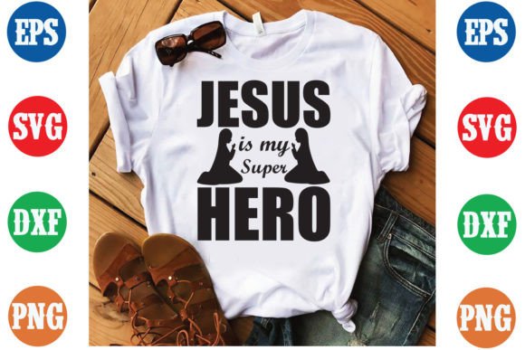 Jesus is My Super Hero T-shirt SVG: A Bold Typeface for Branding