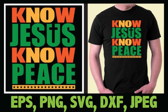 Know Jesus Know Peach T-Shirt Design Font for Crafts