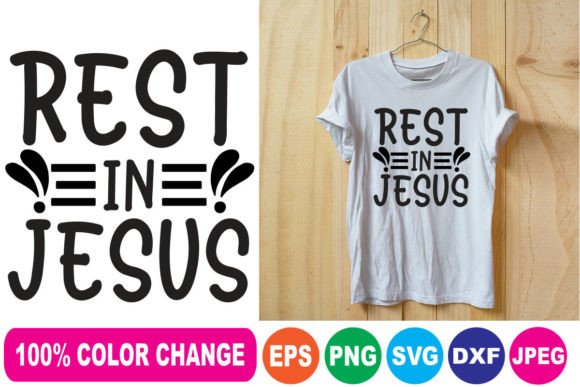 Rest in Jesus T Shirt Design: A Faithful Typeface